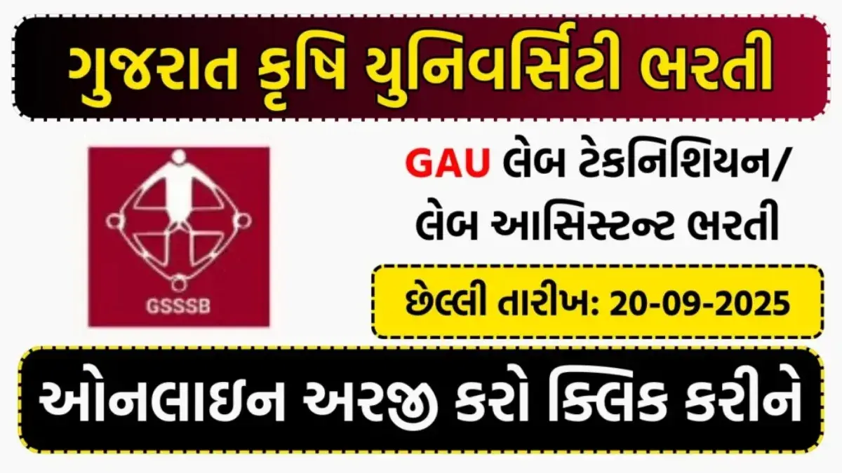 Gujarat Agriculture Universities Recruitment 2025