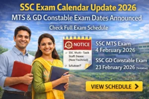 SSC Exam Calendar Update 2026
