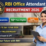 RBI Office Attendant Recruitment 2026