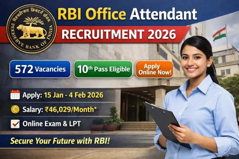 RBI Office Attendant Recruitment 2026