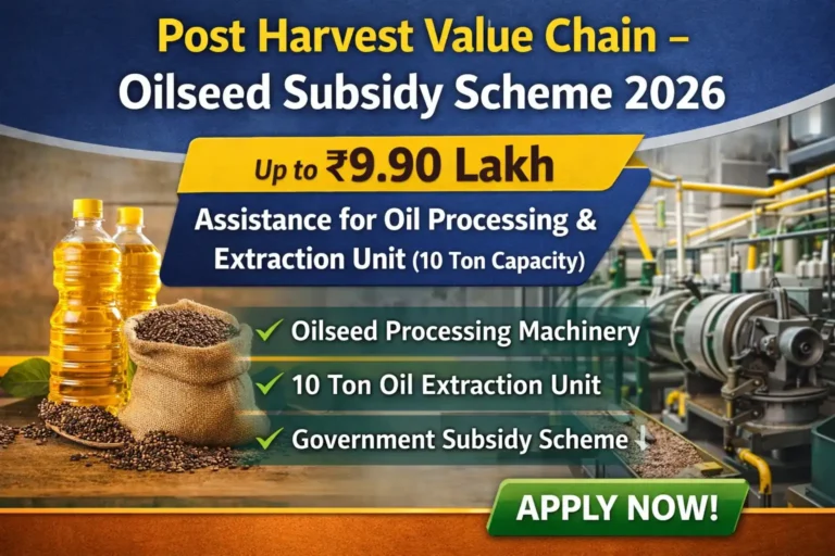 Post Harvest Value Chain Oilseed Subsidy 2026