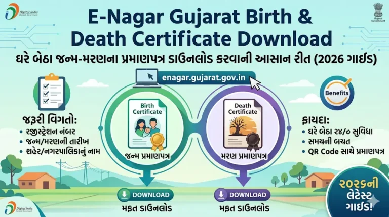 E-Nagar Gujarat Birth & Death Certificate Download