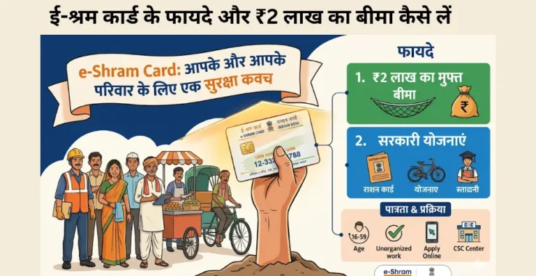 e-Shram Card Benefits in hindi 2026