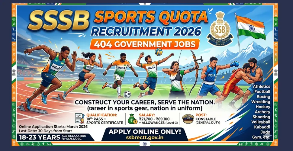 SSB Sports Quota Recruitment 2026