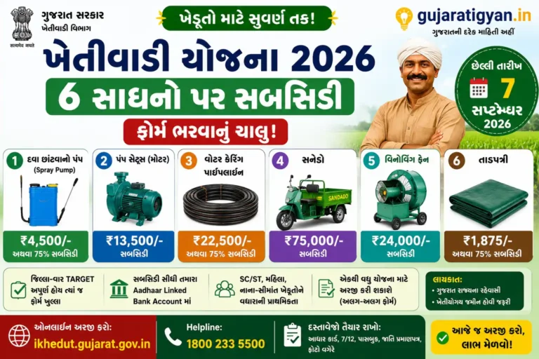 Khetivadi Yojana Gujarat 2026